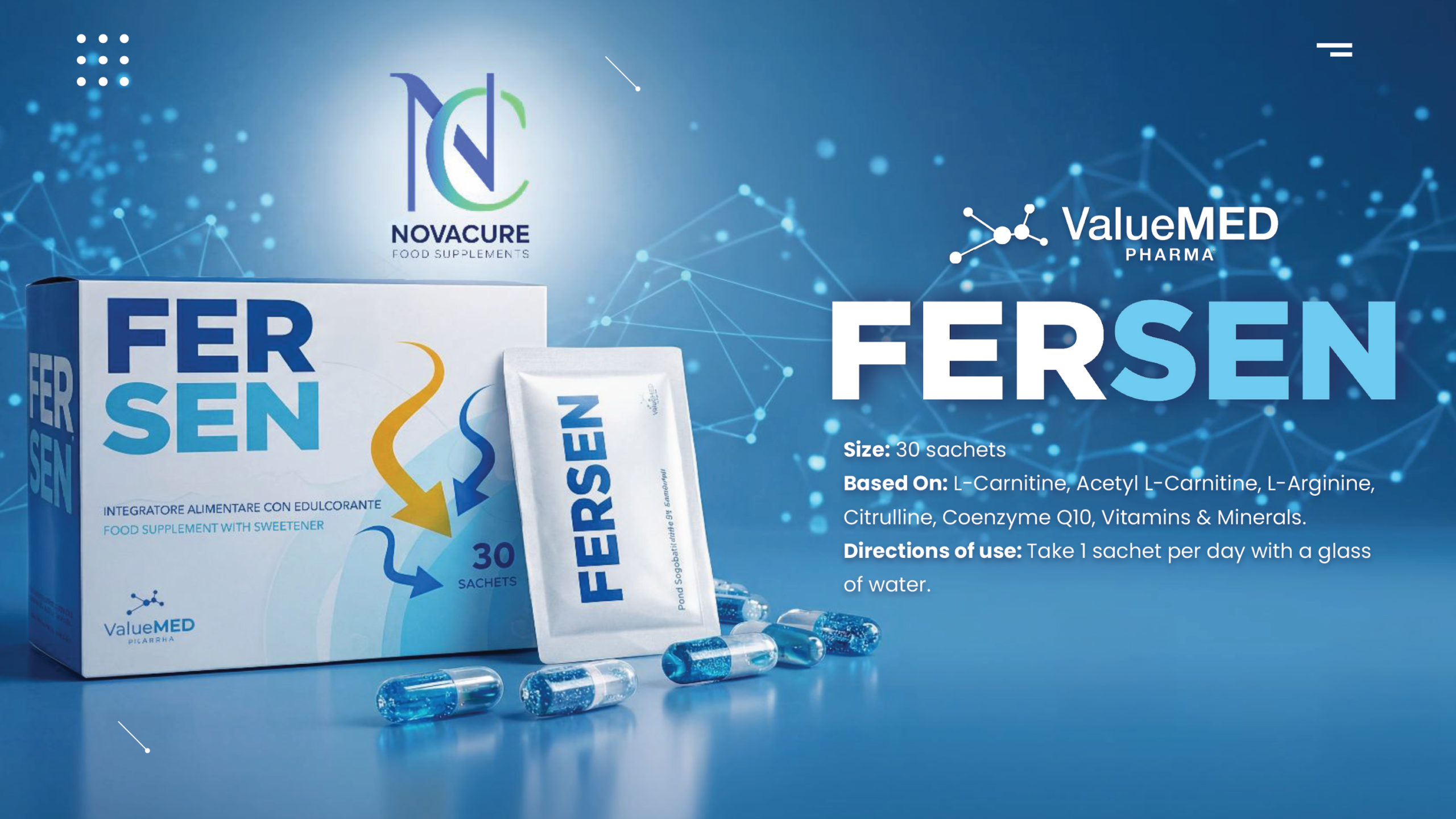 FERSEN fertility supplement Novacure male reproductive health sperm motility support Dubai UAE